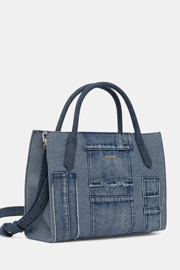 Guess geantă shopper pentru femei, din denim JODI HWDM97.69220 bleumarin SS26