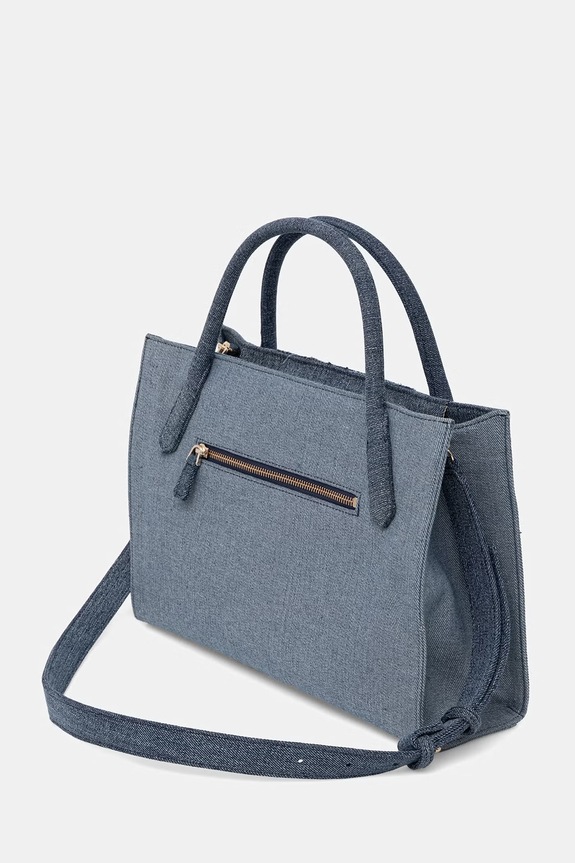 Accesorii Guess geantă shopper pentru femei, din denim JODI HWDM97.69220 bleumarin