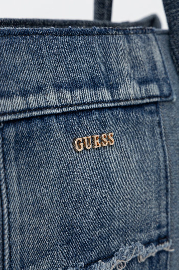 Guess geantă shopper pentru femei, din denim JODI bleumarin HWDM97.69220