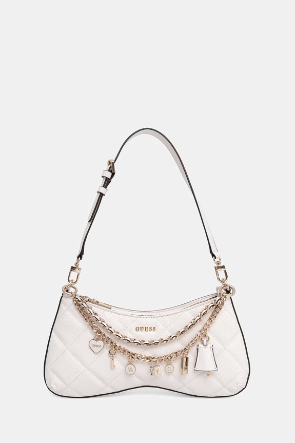 Guess geantă femei cu imitație de piele LIBBY bej HWGG99.12180