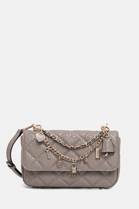 Γυναικεία τσάντα χιαστί Guess LIBBY μπεζ HWGG99.12200