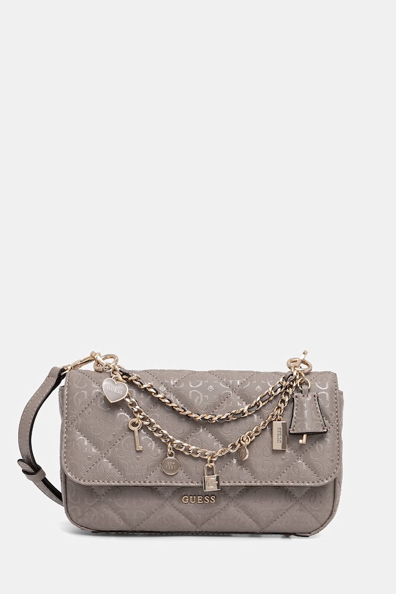 Γυναικεία τσάντα χιαστί Guess LIBBY μπεζ HWGG99.12200