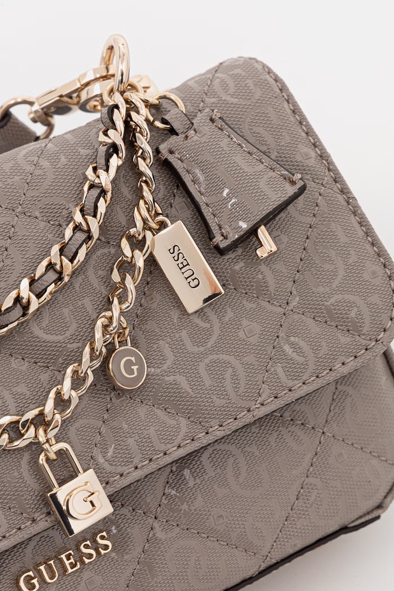 Γυναικεία τσάντα χιαστί Guess LIBBY μπεζ HWGG99.12200