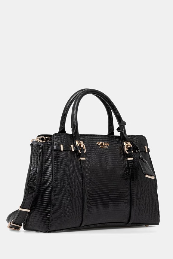 Guess geantă crossbody pentru femei, cu imitație de piele LEONA HWKG97.21060 negru SS26