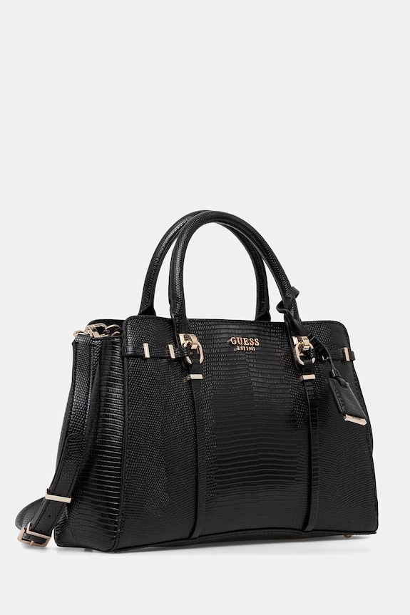 Guess geantă crossbody pentru femei, cu imitație de piele LEONA HWKG97.21060 negru SS26