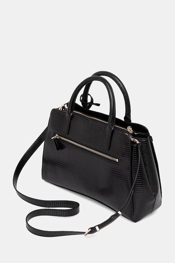 Accesorii Guess geantă crossbody pentru femei, cu imitație de piele LEONA HWKG97.21060 negru