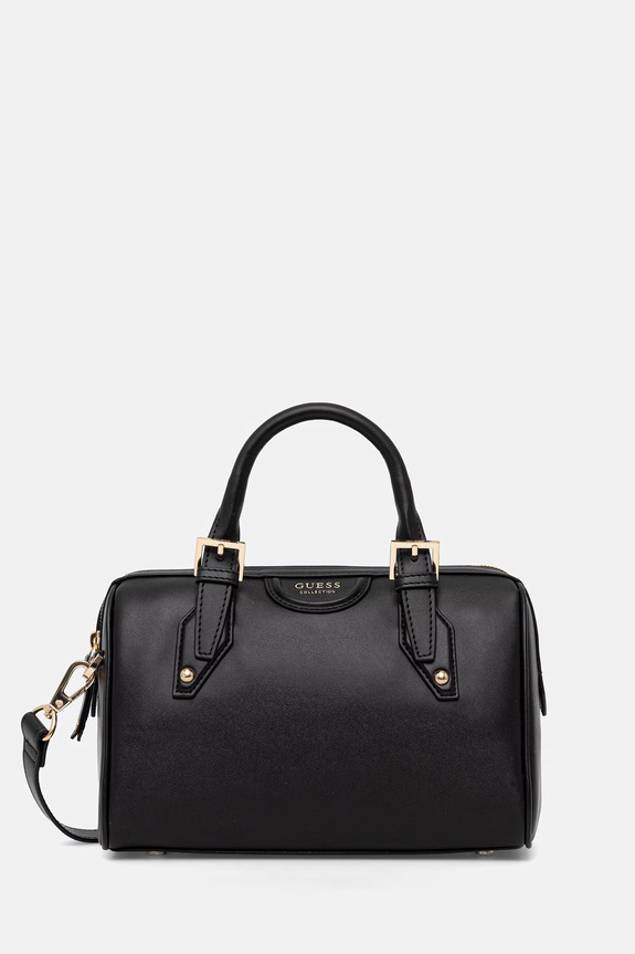 Kožená kabelka Guess NINA přírodní kůže černá HWNIAA.P6250