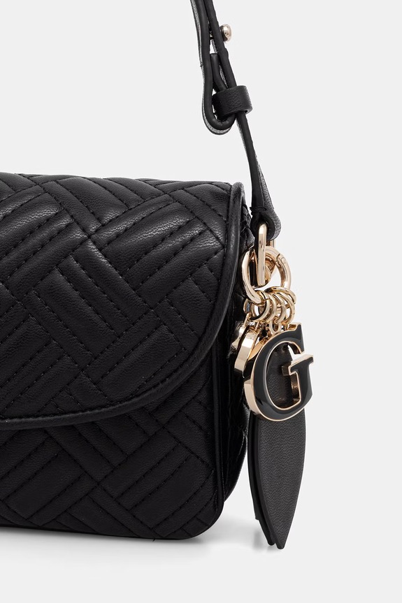 Guess torebka bagietka damska z imitacji skóry SALLY czarny HWQG99.21210