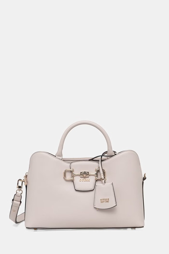 Guess τσάντα tote γυναικεία από απομίμηση δέρματος JANIE μπεζ HWVG99.10060