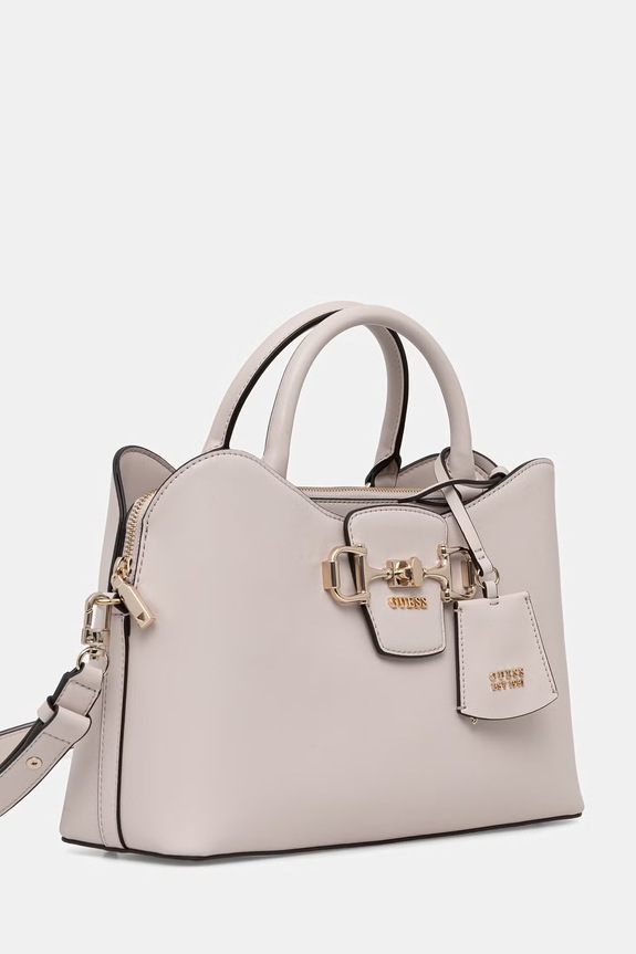 Guess τσάντα tote γυναικεία από απομίμηση δέρματος JANIE HWVG99.10060 μπεζ SS26