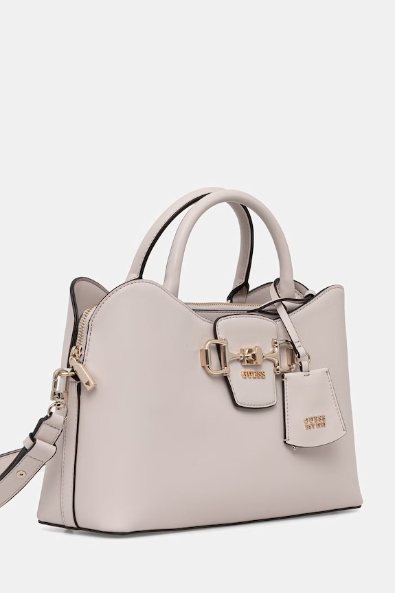 Guess τσάντα tote γυναικεία από απομίμηση δέρματος JANIE HWVG99.10060 μπεζ SS26