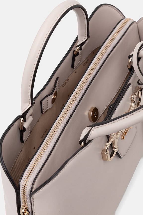 Guess τσάντα tote γυναικεία από απομίμηση δέρματος JANIE HWVG99.10060 μπεζ