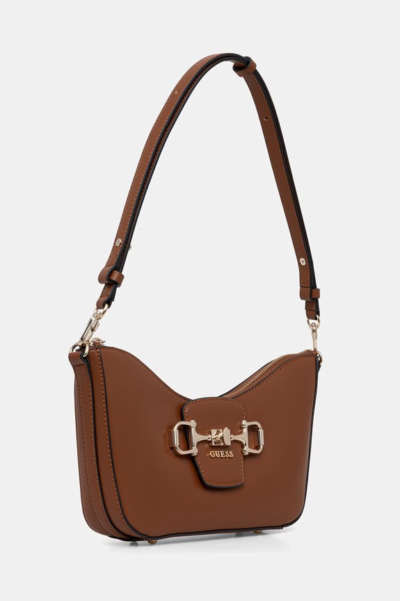 Guess baguette torbica za žene od imitacije kože JANIE HWVG99.10180 smeđa SS26