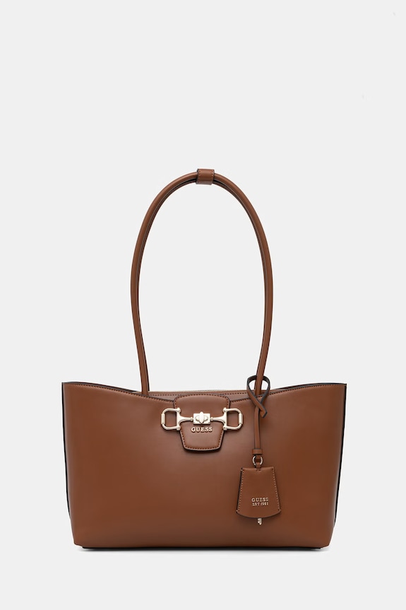 Guess tote torba ženska iz umetnega usnja JANIE rjava HWVG99.10230