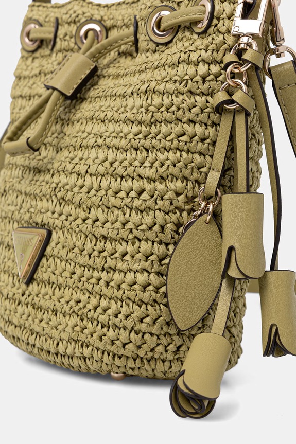 Guess sac pentru femei împletit OFELIA verde HWWG99.23030