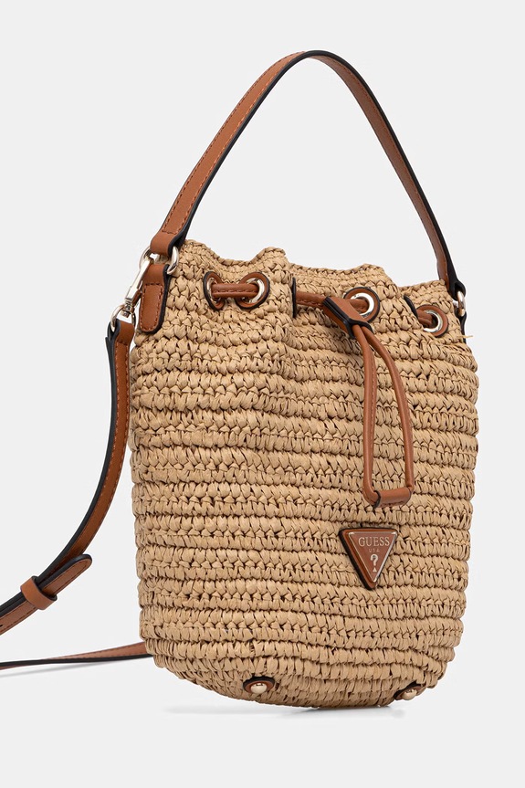 Guess torebka worek damska pleciona OFELIA HWWG99.23030 beżowy SS26