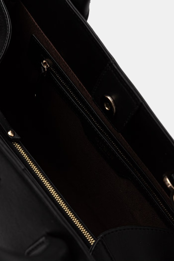 Δερμάτινη τσάντα Guess LIZA HWYUAA.P6276 μαύρο
