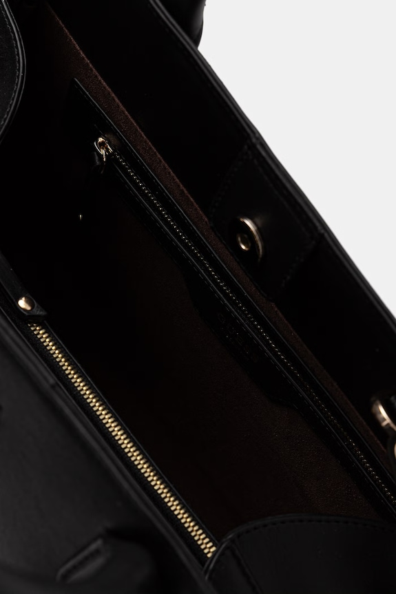 Δερμάτινη τσάντα Guess LIZA HWYUAA.P6276 μαύρο