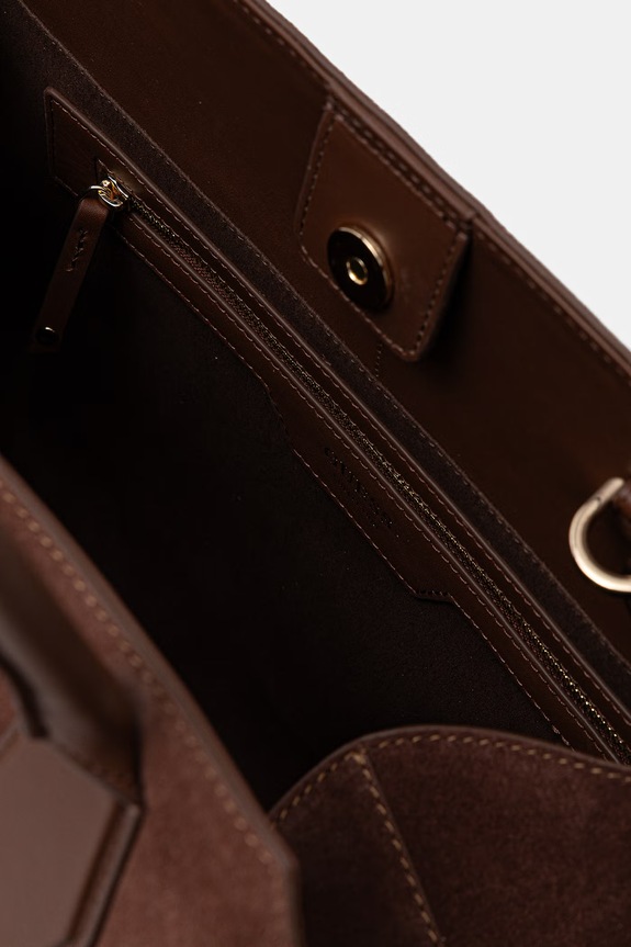 Guess torebka zamszowa LIZA HWYUSS.P6276 brązowy