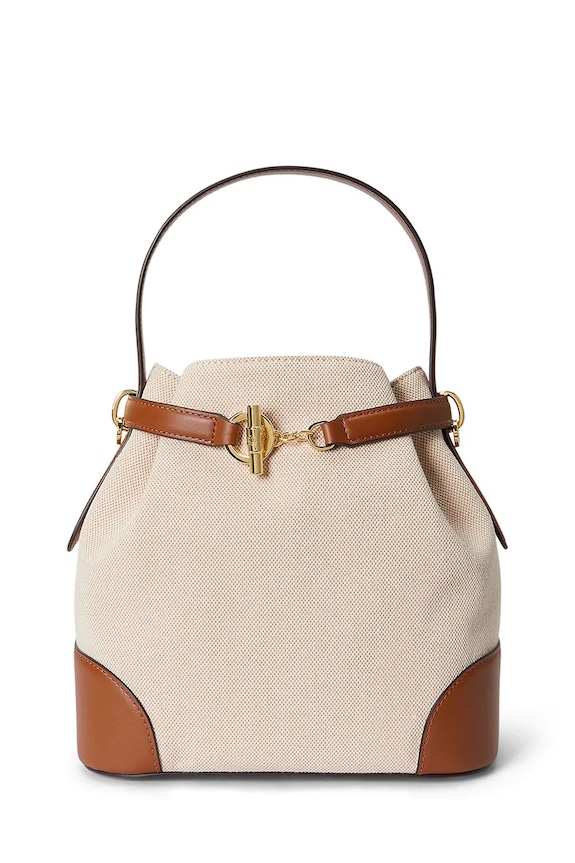Kabelka Lauren Ralph Lauren jednofarebný béžová 431P04294