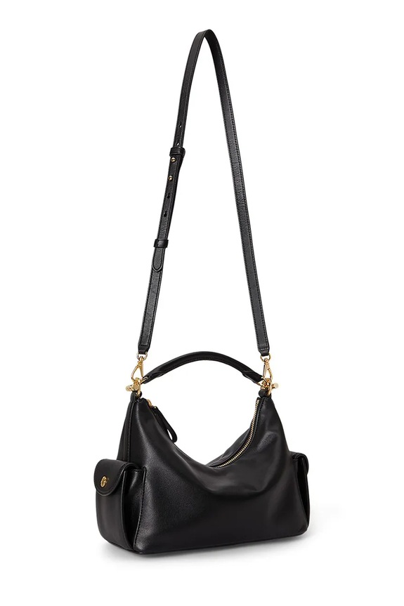 Lauren Ralph Lauren torebka damska skórzana 431P06064 czarny SS26