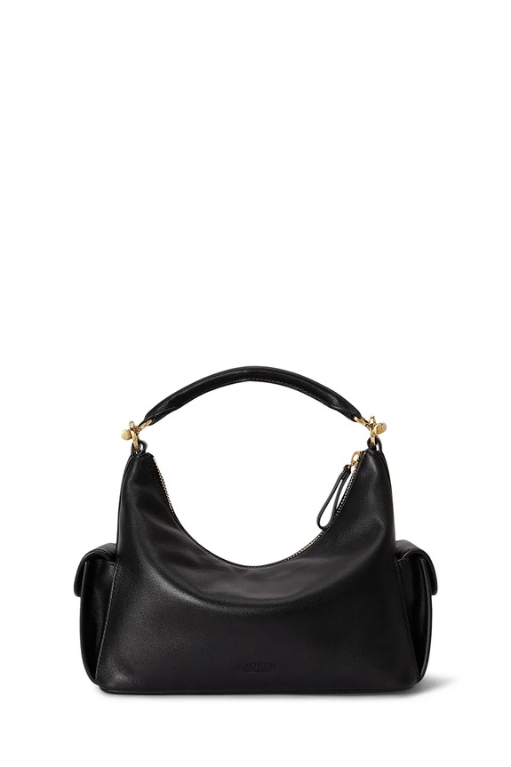 Akcesoria Lauren Ralph Lauren torebka damska skórzana 431P06064 czarny