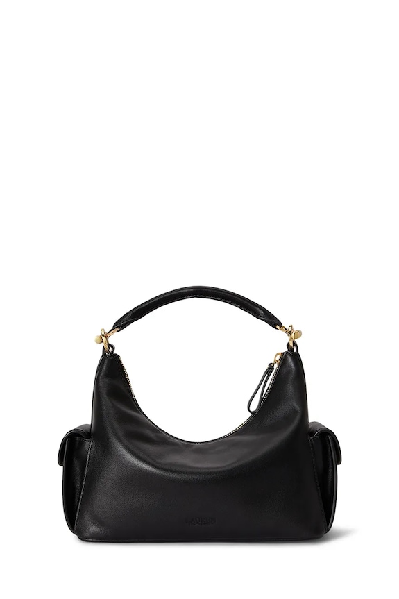 Akcesoria Lauren Ralph Lauren torebka damska skórzana 431P06064 czarny