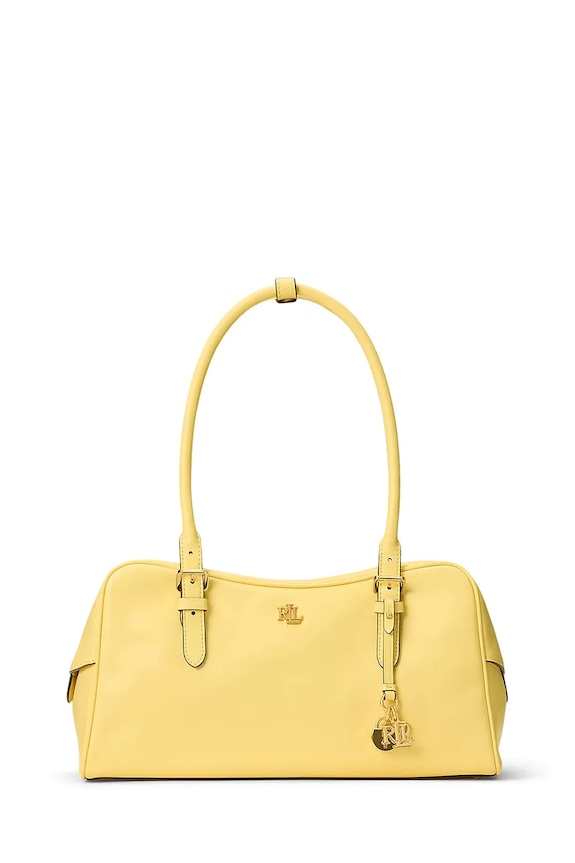 Kožená kabelka Lauren Ralph Lauren usňová koža žltá 431P06068
