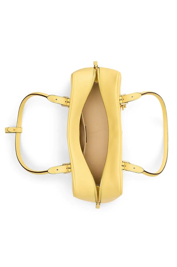 Lauren Ralph Lauren geantă de piele galben 431P06068