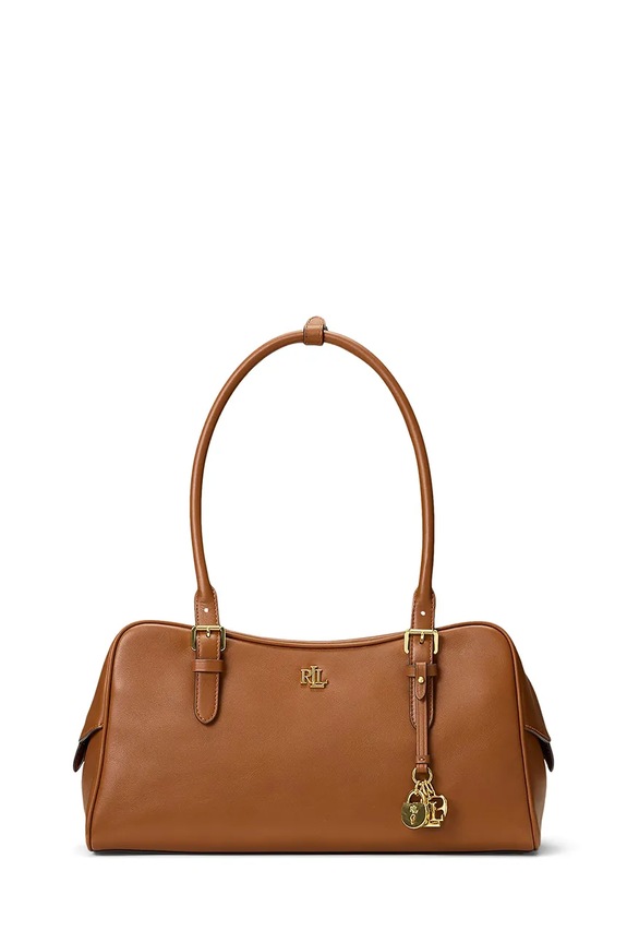 Lauren Ralph Lauren geantă de piele uni maro 431P06068