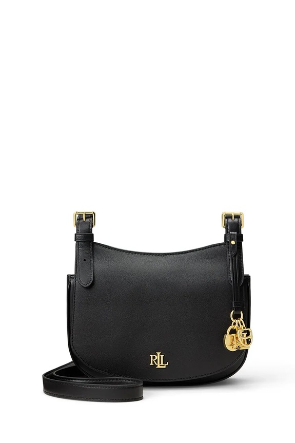 Lauren Ralph Lauren listonoszka damska skórzana czarny 431P06070