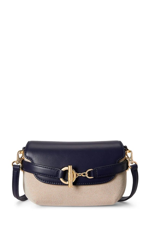 Kabelka Lauren Ralph Lauren jednofarebný tmavomodrá 431P10121