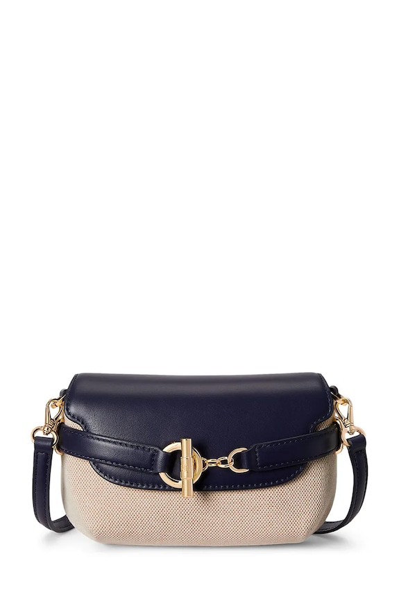 Kabelka Lauren Ralph Lauren jednofarebný tmavomodrá 431P10121