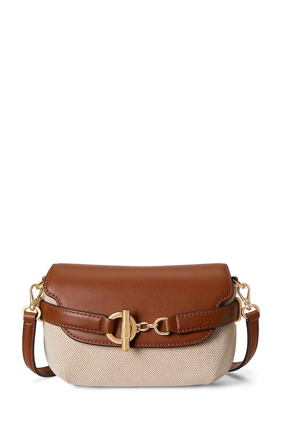 Kabelka Lauren Ralph Lauren jednofarebný hnedá 431P10121