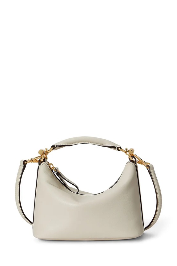 Lauren Ralph Lauren geantă de piele uni alb 431P10531