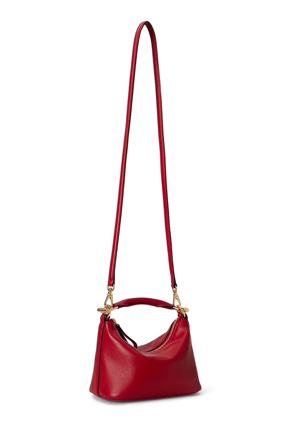 Kožená kabelka Lauren Ralph Lauren 431P10531 červená SS26