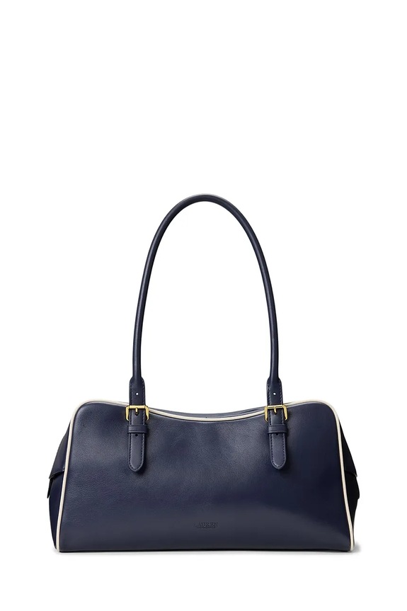 Akcesoria Lauren Ralph Lauren torebka skórzana 431P10510 granatowy