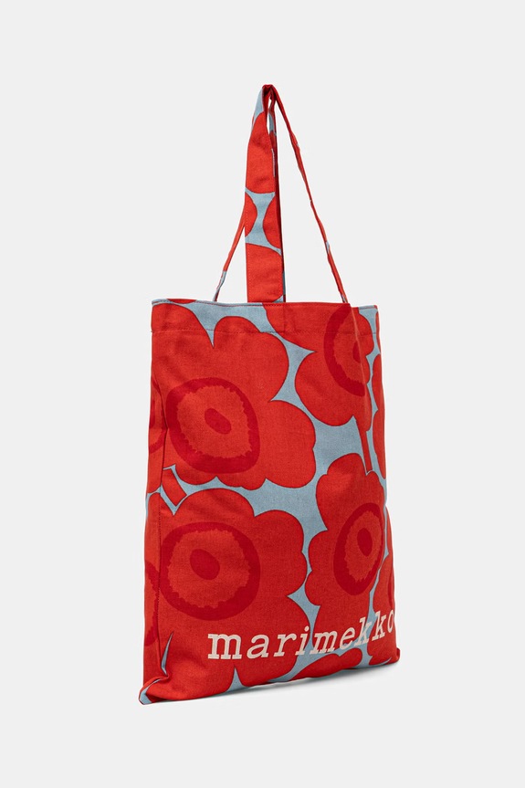Marimekko geantă tote de damă din bumbac 095321 rosu SS26