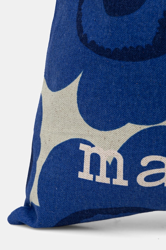 Marimekko tote bag de damă din bumbac bleumarin 095321