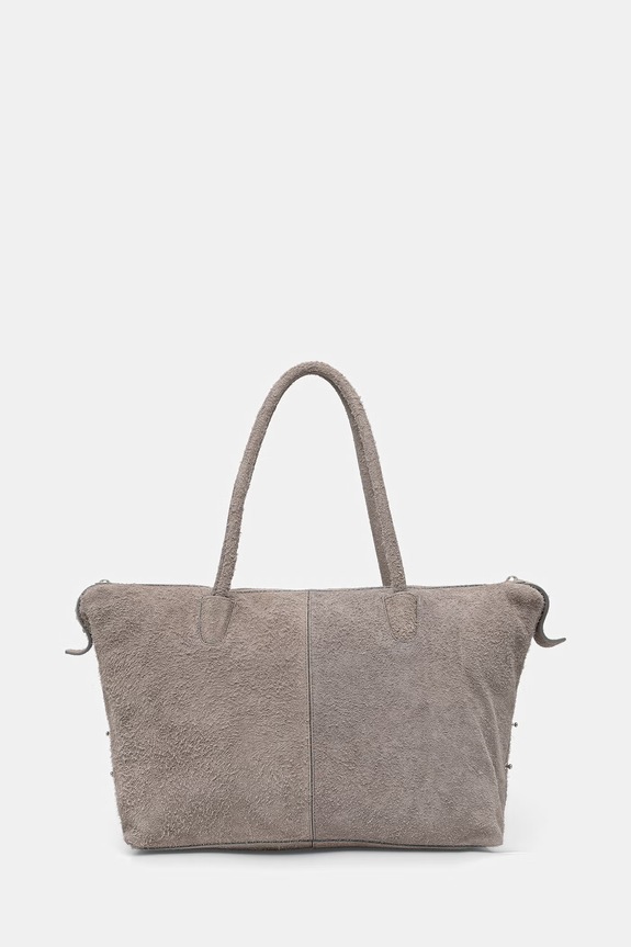 MAX&Co. torebka zamszowa MCASAMBAG skóra zamszowa szary 2616511026200