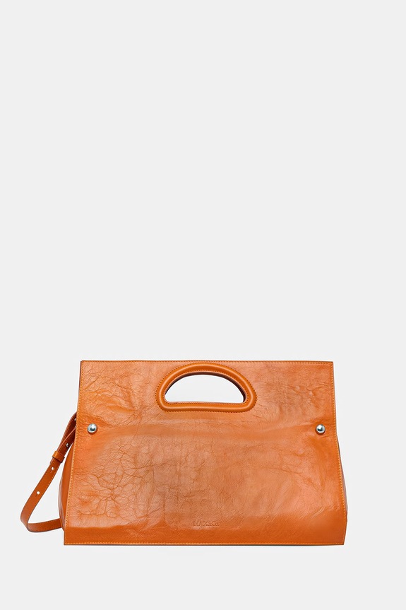 Max&Co. geantă crossbody pentru femei, din piele MCABIGBOOKBAG portocaliu 2616511027200