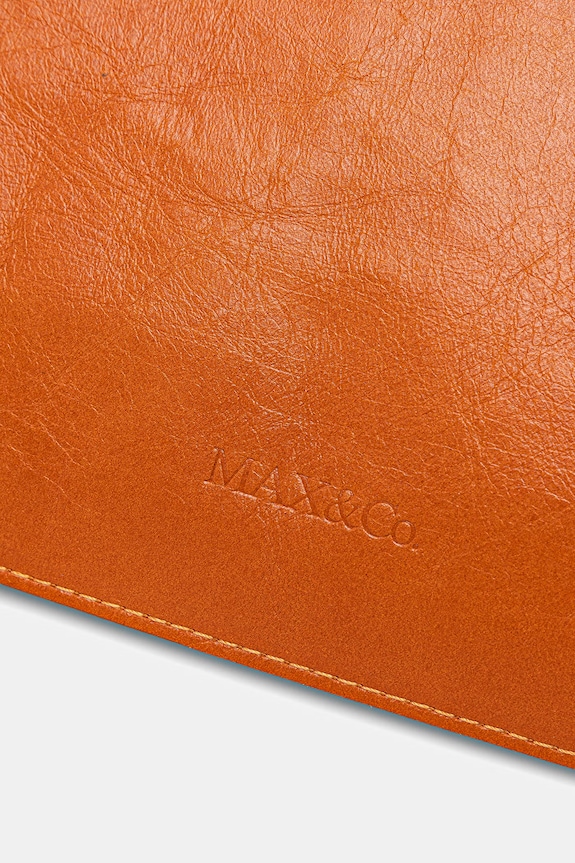 Max&Co. geantă crossbody pentru femei, din piele MCABIGBOOKBAG portocaliu 2616511027200