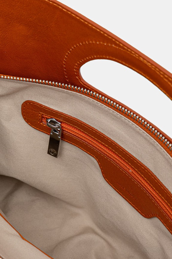 Max&Co. geantă crossbody pentru femei, din piele MCABIGBOOKBAG 2616511027200 portocaliu