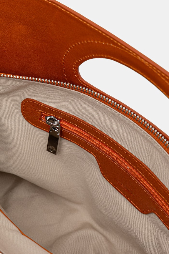 Max&Co. geantă crossbody pentru femei, din piele MCABIGBOOKBAG 2616511027200 portocaliu