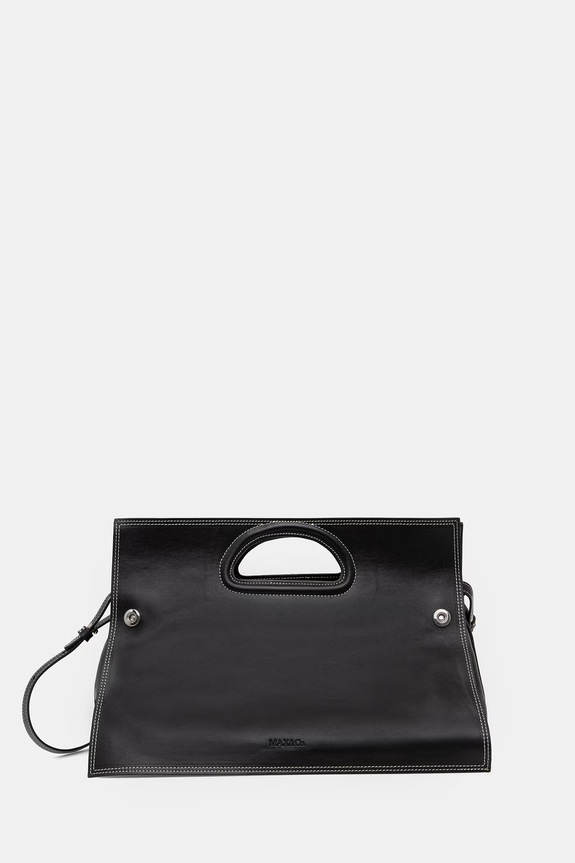 Kožená kabelka MAX&Co. MCLBIGBOOKBAG3 usňová koža čierna 2618511032200