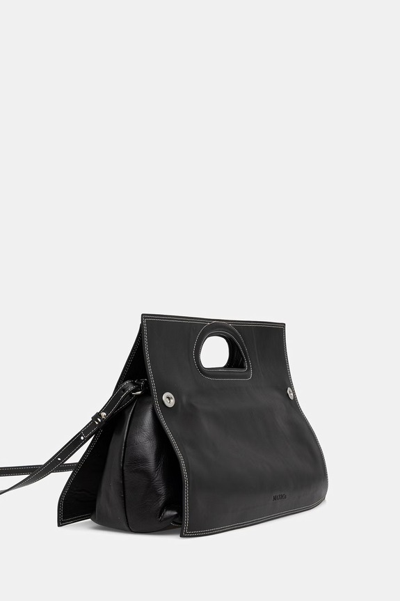 Kožená kabelka MAX&Co. MCLBIGBOOKBAG3 2618511032200 čierna SS26