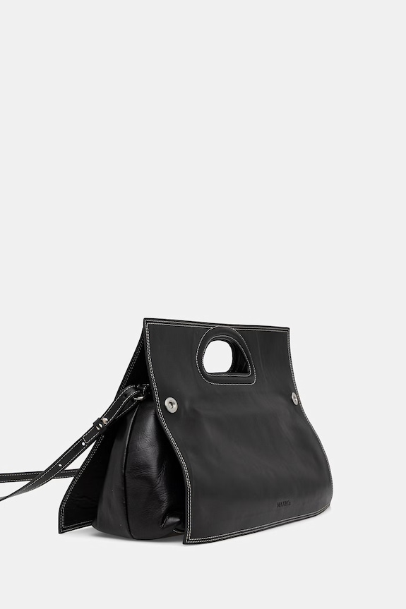 Kožená kabelka MAX&Co. MCLBIGBOOKBAG3 2618511032200 čierna SS26