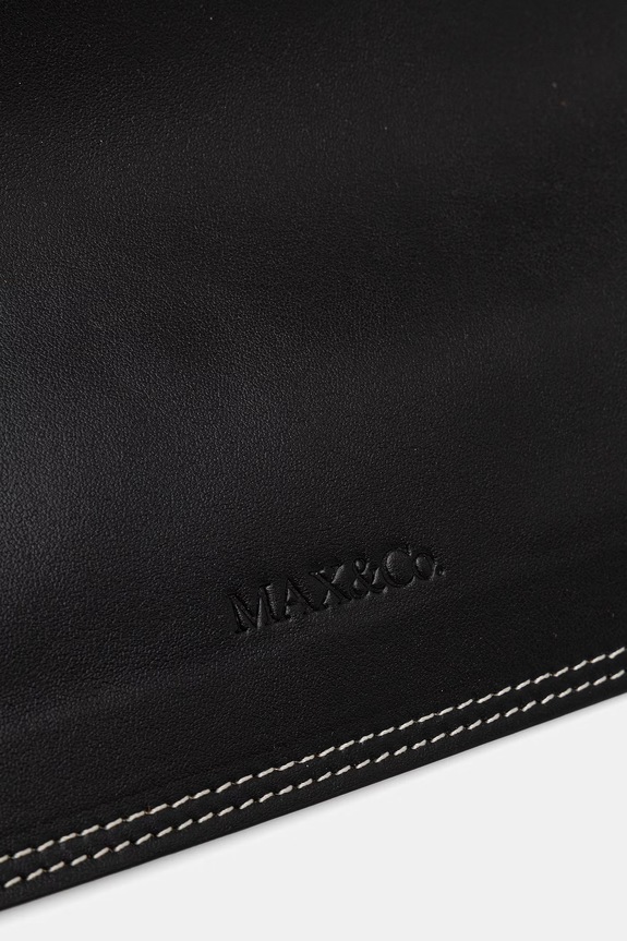 Kožená kabelka MAX&Co. MCLBIGBOOKBAG3 čierna 2618511032200