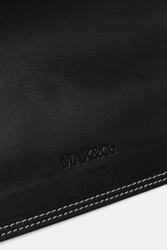 Kožená kabelka MAX&Co. MCLBIGBOOKBAG3 čierna 2618511032200