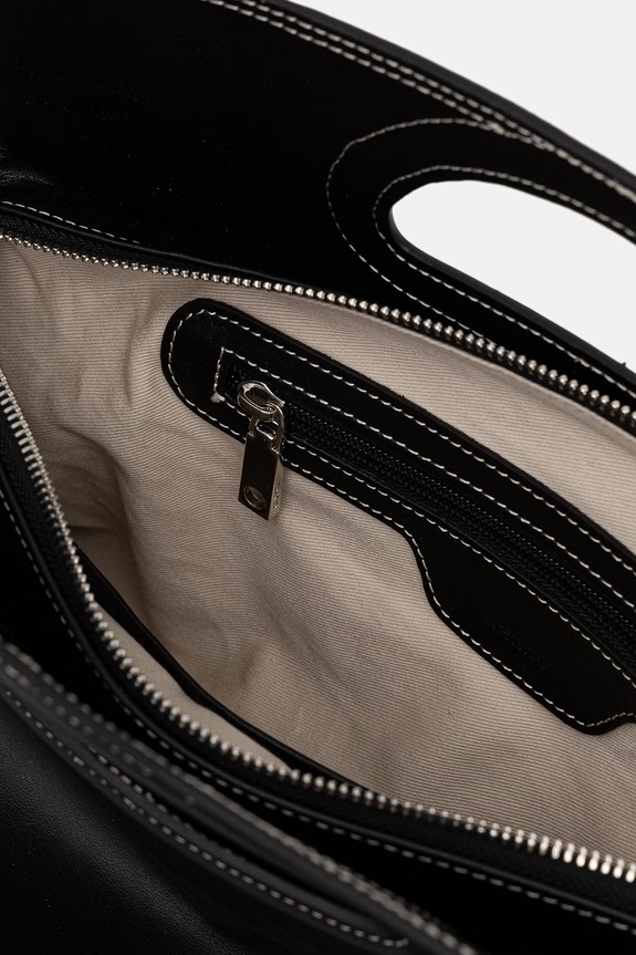 Kožená kabelka MAX&Co. MCLBIGBOOKBAG3 2618511032200 čierna
